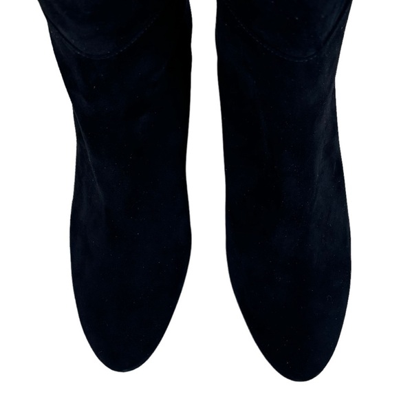 STUART WEITZMAN 5050 YULIANA 60MM BLACK SUEDE LEATHER STRETCH KNEE HIGH BOOTS - Picture 12 of 15